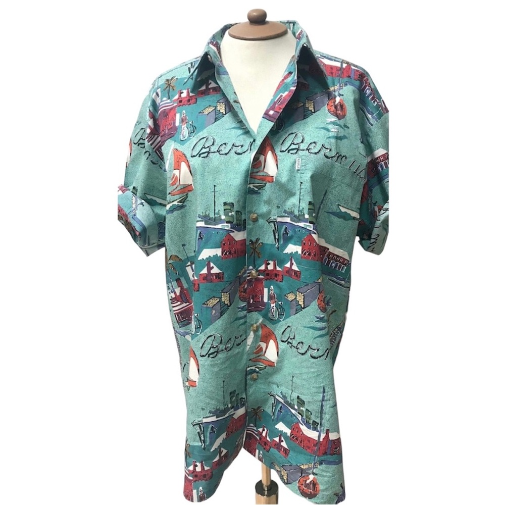 Vtg Mens Cotton Tropical, Hawaiian Shirt, Kahala Hawaiian Islands, Sz Med